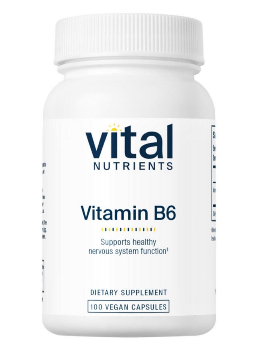 Vital Nutrients Vitamin B6 100mg -- vitamin B6, metabolism support.