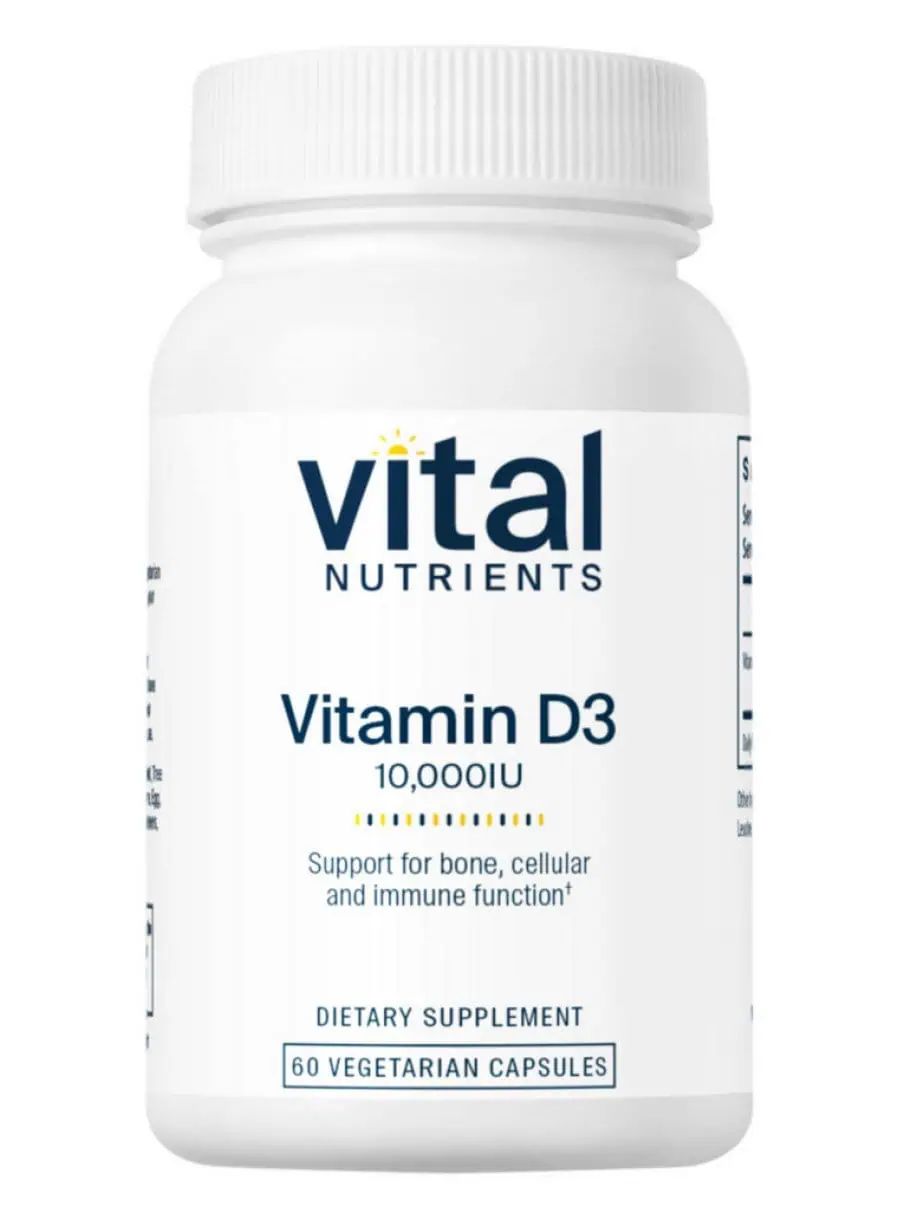 Vital Nutrients Vitamin D3 10,000iu -- vitamin D supplement, calcium absorption.