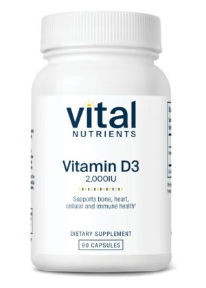 Vital Nutrients Vitamin D3 2000IU VEG -- vitamin D, calcium absorption.
