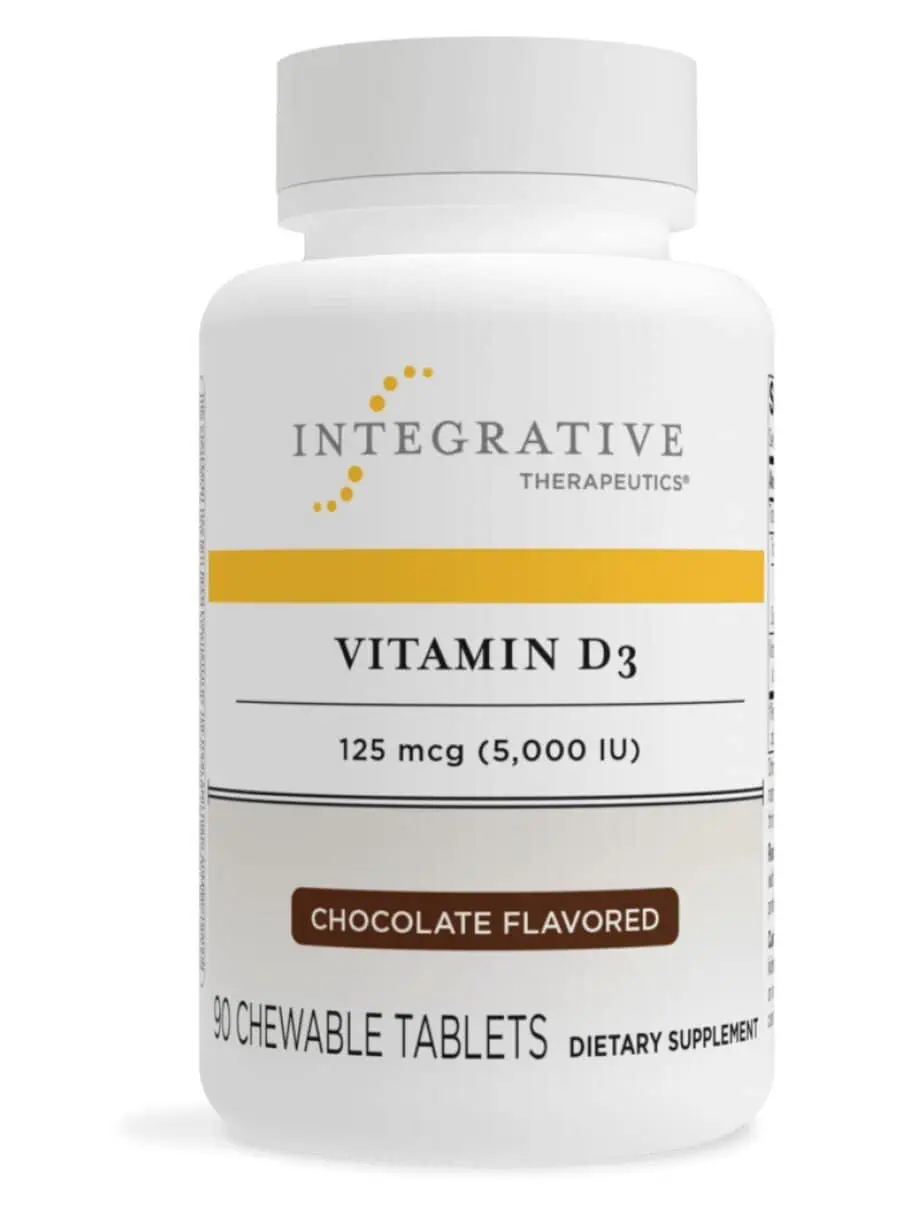 Integrative Therapeutics, Inc. Vitamin D3 5000IU Chewable/Chocolate -- vitamin D, immune support.