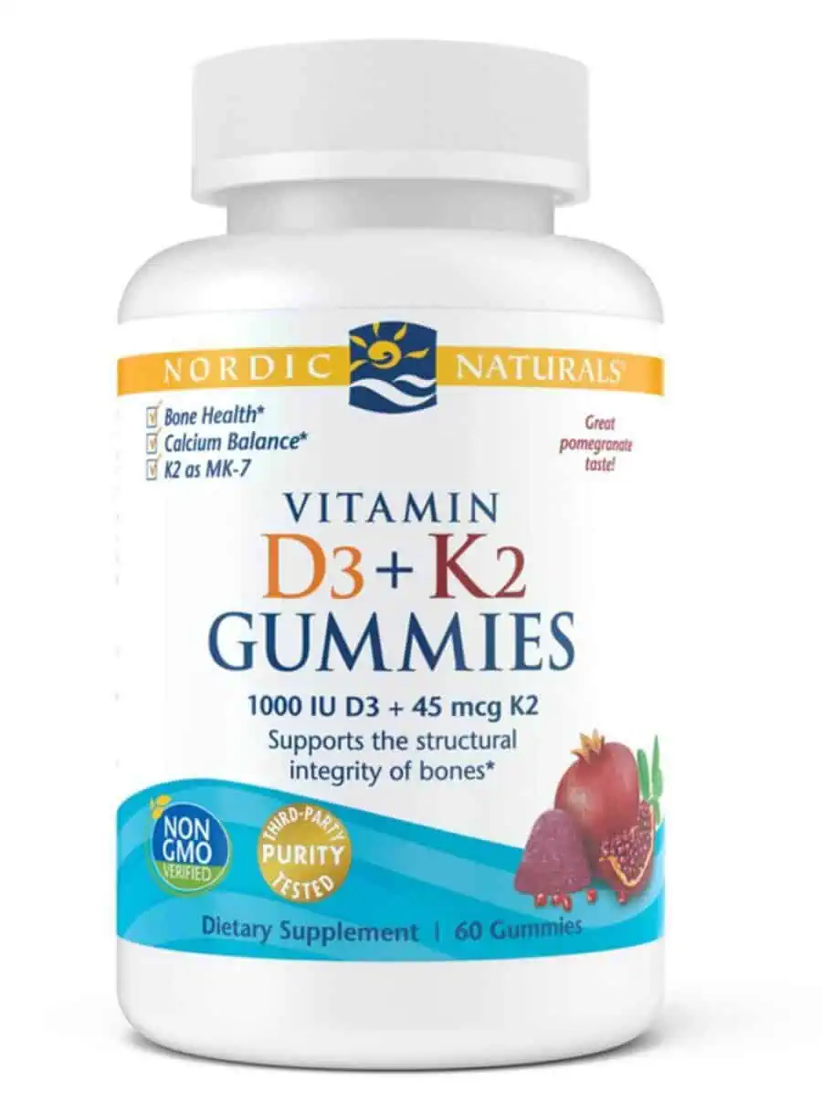 Nordic Naturals Pro Vitamin D3+K2 Gummies -- vitamin D3, vitamin K2