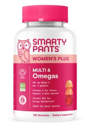 SmartyPants Vitamins Women's Plus Multi & Omegas -- women's health, omega-3 support.