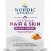 Nordic Naturals Pro Zero Sugar Hair & Skin Gummy Chews -- hair gummies, skin support.