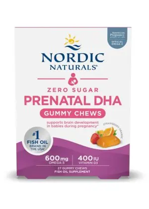 Nordic Naturals Pro Zero Sugar Prenatal DHA Gummy Chews -- prenatal DHA, omega-3