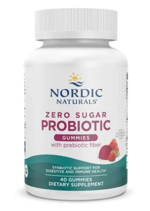 Nordic Naturals Pro Zero Sugar Probiotic Gummies -- probiotic gummies, gut health.