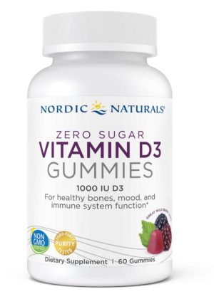 Nordic Naturals Pro Zero Sugar Vitamin D3 Gummies -- vitamin D3, sugar-free gummies.