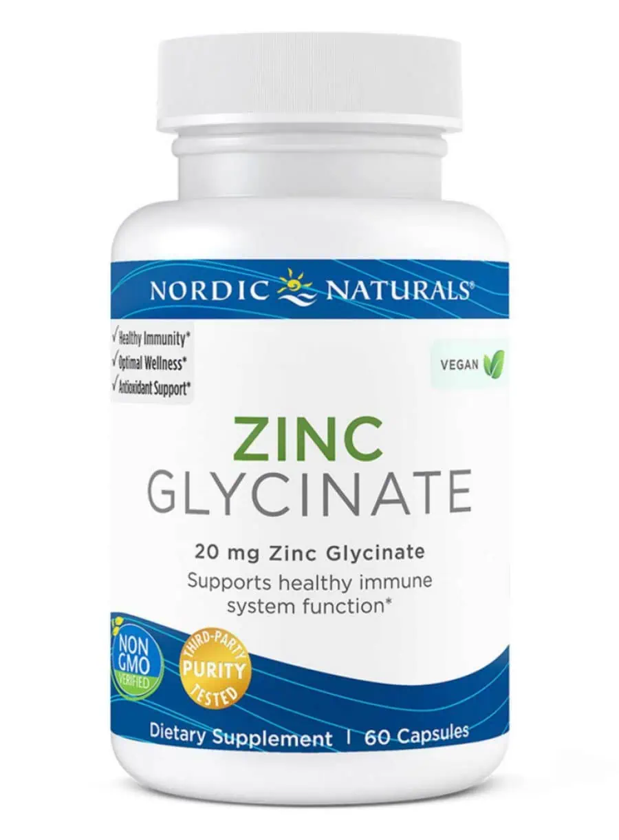 Nordic Naturals Pro Zinc Glycinate -- zinc supplement, immune support.