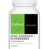 DaVinci Labs Zinc Lozenge + Elderberry Chewable -- immune support, respiratory health.