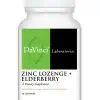 DaVinci Labs Zinc Lozenge + Elderberry Chewable -- immune support, respiratory health.
