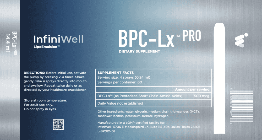 infiniwell bpc 157 spray BPC-Lx Pro Vitamin B Complex Injection